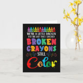 Zerbrochene Crayons immer noch Farbenbewusstsein f Karte (Gelbe Blume)