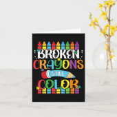 Zerbrochene Crayons immer noch Farbenbewusstsein f Karte (Gelbe Blume)