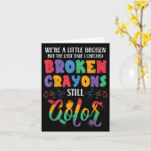 Zerbrochene Crayons immer noch Farbenbewusstsein f Karte (Gelbe Blume)