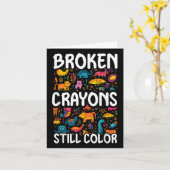 Zerbrochene Crayons immer noch Farbenbewusstsein f Karte (Gelbe Blume)