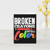 Zerbrochene Crayons immer noch Farbenbewusstsein f Karte (Gelbe Blume)