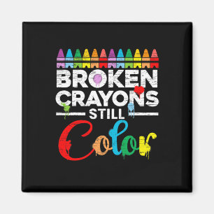 Zerbrochene Crayons immer noch Farbenbewusstsein f Magnet