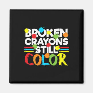 Zerbrochene Crayons immer noch Farbenbewusstsein f Magnet
