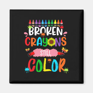 Zerbrochene Crayons immer noch Farbenbewusstsein f Magnet