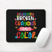 Zerbrochene Crayons immer noch Farbenbewusstsein f Mousepad (Mit Mouse)