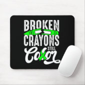 Zerbrochene Crayons immer noch Farbenbewusstsein f Mousepad (Mit Mouse)
