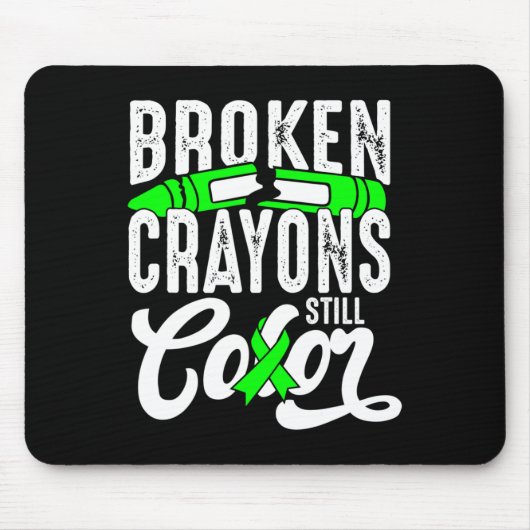Zerbrochene Crayons immer noch Farbenbewusstsein f Mousepad (Vorne)