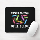 Zerbrochene Crayons immer noch Farbenbewusstsein f Mousepad (Mit Mouse)