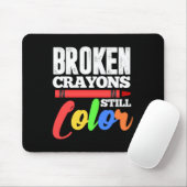 Zerbrochene Crayons immer noch Farbenbewusstsein f Mousepad (Mit Mouse)