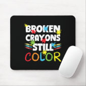 Zerbrochene Crayons immer noch Farbenbewusstsein f Mousepad (Mit Mouse)