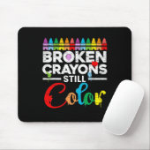 Zerbrochene Crayons immer noch Farbenbewusstsein f Mousepad (Mit Mouse)