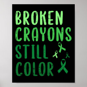 Zerbrochene Crayons immer noch Farbenbewusstsein f Poster