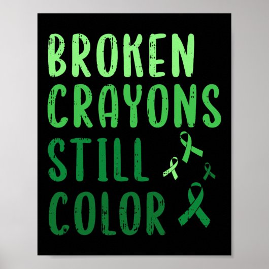 Zerbrochene Crayons immer noch Farbenbewusstsein f Poster (Vorne)