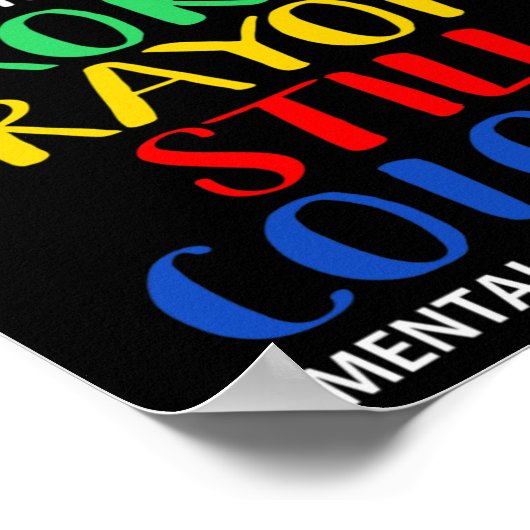 Zerbrochene Crayons immer noch Farbenbewusstsein f Poster (Ecke)