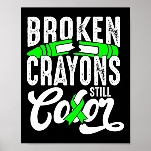 Zerbrochene Crayons immer noch Farbenbewusstsein f Poster (Vorne)