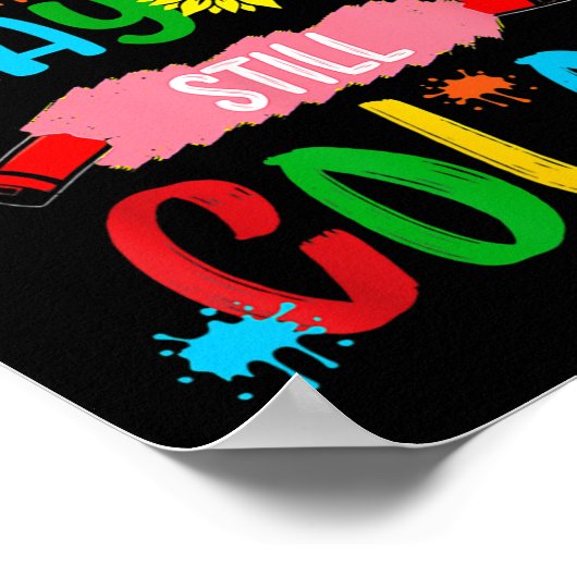 Zerbrochene Crayons immer noch Farbenbewusstsein f Poster (Ecke)