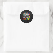 Zerbrochene Crayons immer noch Farbenbewusstsein f Runder Aufkleber (Tasche)
