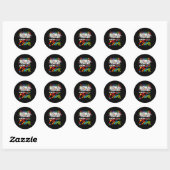 Zerbrochene Crayons immer noch Farbenbewusstsein f Runder Aufkleber (Blatt)