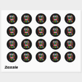 Zerbrochene Crayons immer noch Farbenbewusstsein f Runder Aufkleber (Blatt)