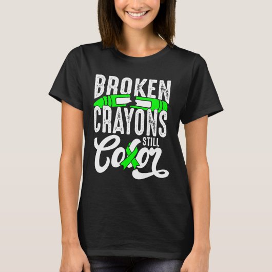 Zerbrochene Crayons immer noch Farbenbewusstsein f T-Shirt (Vorderseite)