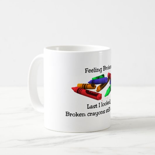 Zerbrochene Crayons Klassische Tasse (Vorderseite Links)