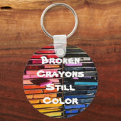 Zerbrochene Crayons Standfarbe - Inspiration Spric Schlüsselanhänger (Vorderseite)
