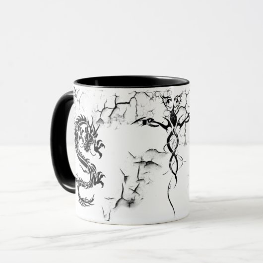 Zerbrochene Drachen Tasse (Vorderseite Links)