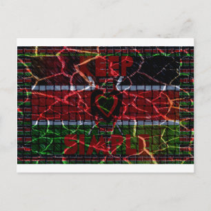 Zerbrochene Flagge: Einfachheit bewahren - Keniani Postkarte