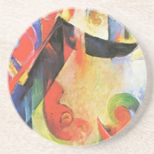 Zerbrochene Formen von Franz Marc, Vintage abstrak Untersetzer