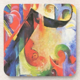 Zerbrochene Formen von Franz Marc, Vintage Abstrak Untersetzer