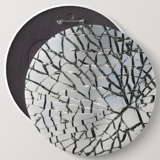 Zerbrochene Glasbeschaffenheit Button (Vorne & Hinten)
