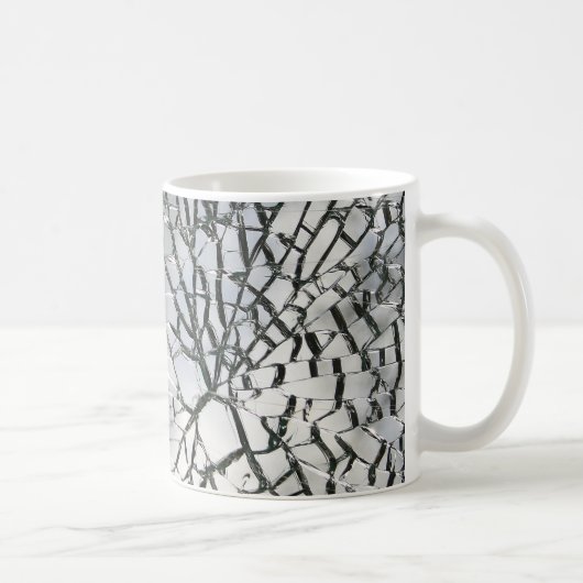 Zerbrochene Glasbeschaffenheit Kaffeetasse (Rechts)