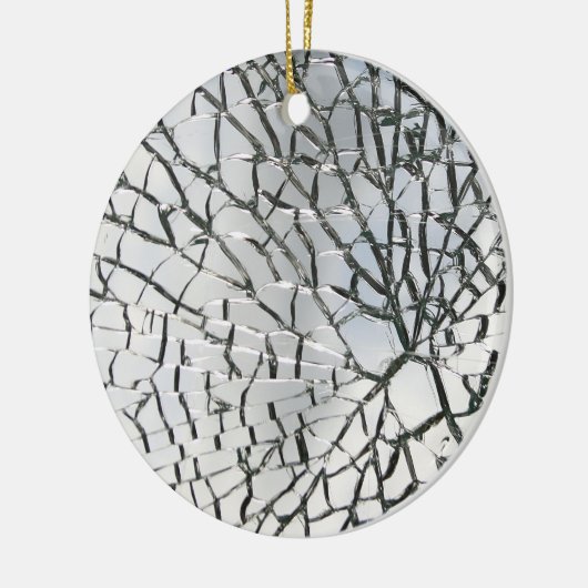 Zerbrochene Glasbeschaffenheit Keramik Ornament (Links)