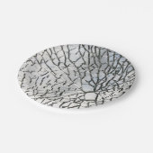 Zerbrochene Glasbeschaffenheit Pappteller (Schrägansicht)