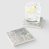 Zerbrochene Glasbeschaffenheit Steinuntersetzer (Seitenansicht)