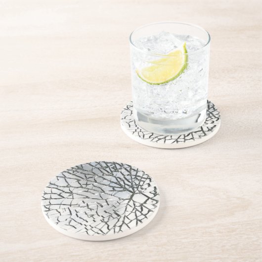 Zerbrochene Glasbeschaffenheit Untersetzer (Seite)