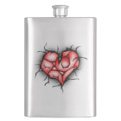 Zerbrochene Herzen Flachmann (Vorderseite)