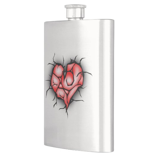 Zerbrochene Herzen Flachmann (Links)