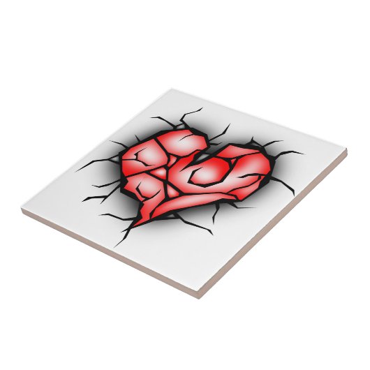 Zerbrochene Herzen Fliese (Seite)