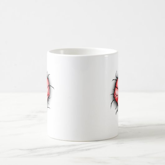 Zerbrochene Herzen Kaffeetasse (Mittel)