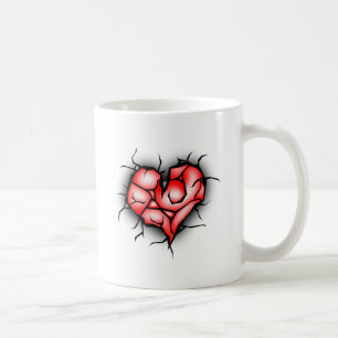 Zerbrochene Herzen Kaffeetasse