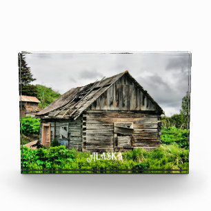 Zerbrochene Kabine in Alaska Fotoblock