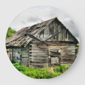 Zerbrochene Kabine in Alaska Große Wanduhr (Vorderseite)