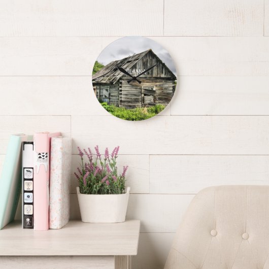 Zerbrochene Kabine in Alaska Große Wanduhr (Lesesaal)