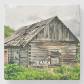 Zerbrochene Kabine in Alaska Steinuntersetzer (Vorderseite)