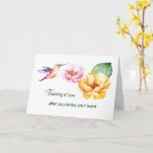 Zerbrochene Knochen Denken Sie an Ihre Blume Karte (Gelbe Blume)