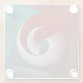 Zerbrochene Muschel Glasuntersetzer (Rückseite)