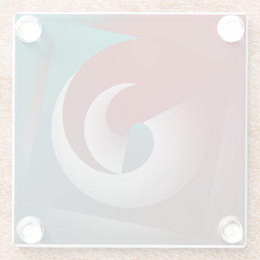 Zerbrochene Muschel Glasuntersetzer (Rückseite)