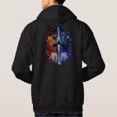 Zerbrochene Reflektion Anime Krieger Hoodie (Rückseite)