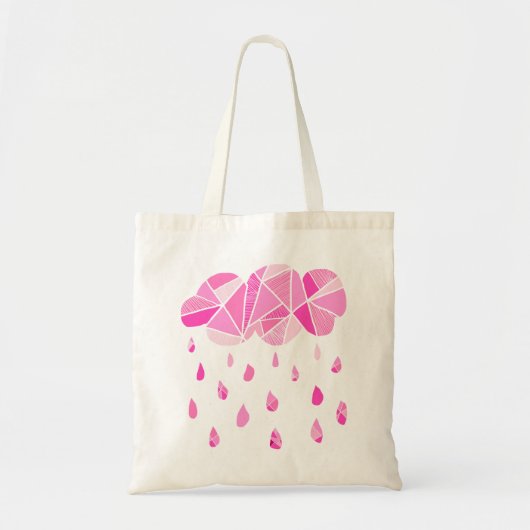 Zerbrochene rosa Wolken-Tasche Tragetasche (Vorne)